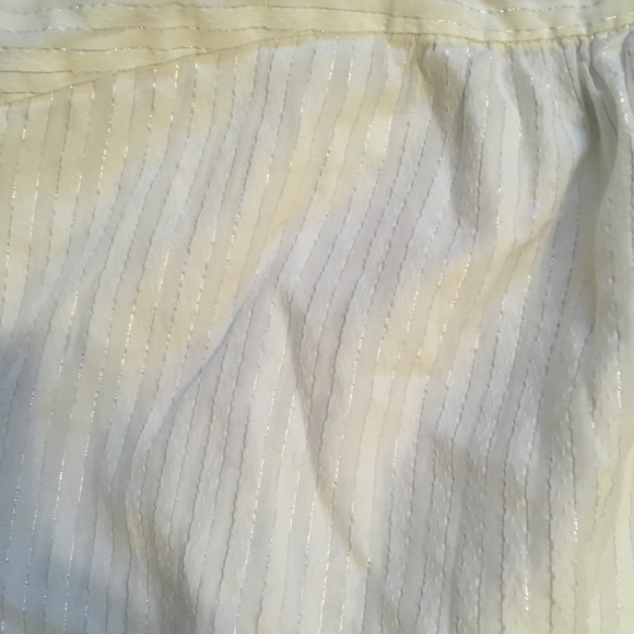 Madewell Metallic Stripe Ruffle Dress Size S - Picture 3 of 6